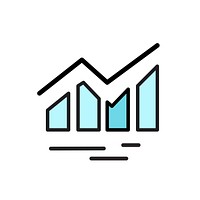 Illustration of data analysis graph vector