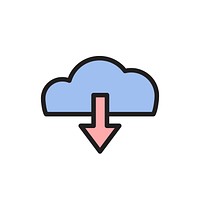 Illustration of cloud icon vector