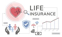 Illustration of life insurance vector