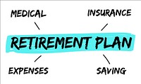 Illustration of retirement plan vector