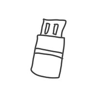 Illustration of USB isolated vector
