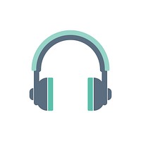 Illustration of headphones icon vector