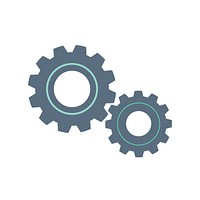 Illustration of gear doodle icon vector