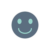 Illustration of smiling emoji face vector