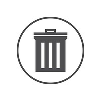Illustration of trash bin icon vector