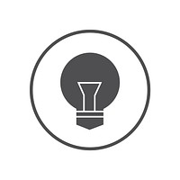 Illustration of light bulb icon vector