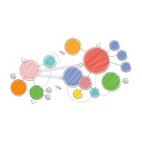 Illustration of network shareing vector