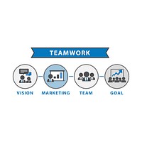 Illustration of teamwork vector
