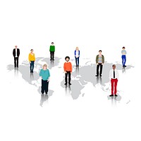 Illustration of diverse people vector