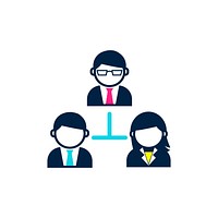 Illustration of business team structure vector