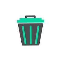 Illustration of trash bin icon vector