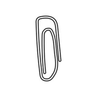 Illustration of paper clip vector