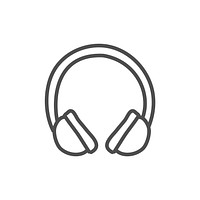 Illustration of headphones icon vector