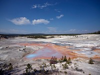 The Porcelain Basin, a thermally active area within Yellowstone National Park. Original image from Carol M. Highsmith’s America, Library of Congress collection. Digitally enhanced by rawpixel.