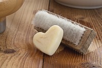Free heart shaped soap image, public domain bathroom CC0 photo.