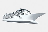Luxury cruise ship, starboard 3d rendered design