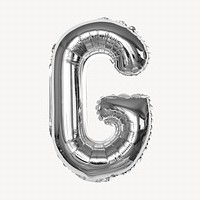 G letter balloon collage element, party alphabet, foil balloon