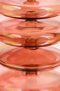 Close up of red glass vase design