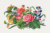 Chinese peony painting from the Qing Dynasty (1644&ndash;1911) by anonymous. Original from The MET Museum. Digitally enhanced by rawpixel.
