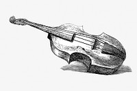 Vintage violin illustration