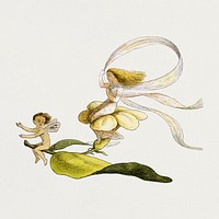 Two vintage fairy illustrations