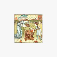 Walter Crane&#39;s Painting Book (ca. 1889&ndash;1895) by <a href="https://www.rawpixel.com/search/Walter%20Crane?sort=curated&amp;rating_filter=all&amp;type=all&amp;mode=shop&amp;page=1">Walter Crane</a>. Original from The MET Museum. Digitally enhanced by rawpixel.