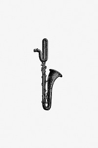 Vintage European style trumpet engraving