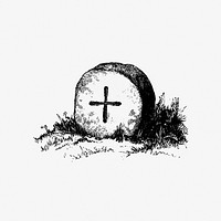 Drawing of a tombstone