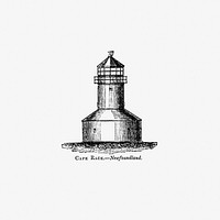 Cape Race. Newfoundland from Circular relating to Lighthouses, Lightships, Buoys, and Beacons (1863) published by Alexander Gordon. Original from the British Library. Digitally enhanced by rawpixel.