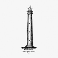 Point de Galle, Ceylon from Circular relating to Lighthouses, Lightships, Buoys, and Beacons (1863) published by <a href="https://www.rawpixel.com/search/Alexander%20Gordon?sort=curated&amp;page=1">Alexander Gordon</a>. Original from the British Library. Digitally enhanced by rawpixel.