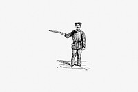 Soldier from Six Weeks Of Vacation (1880) published by <a href="https://www.rawpixel.com/search/Paul%20Poire%CC%81?sort=curated&amp;page=1">Paul Poiré</a>. Original from the British Library. Digitally enhanced by rawpixel.