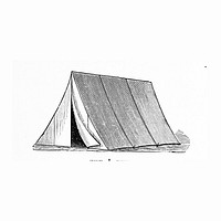 Tent from ractical hints on Camping (1882) published by <a href="https://www.rawpixel.com/search/Howard%20Henderson?sort=curated&amp;page=1">Howard Henderson</a>. Original from the British Library. Digitally enhanced by rawpixel.
