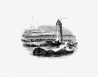 Drawing of a lighthouse in Farne Islands