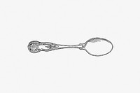 Drawing of a silver spoon