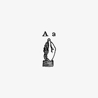 Drawing of a sign language for letter A