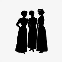 Drawing of a female silhouette