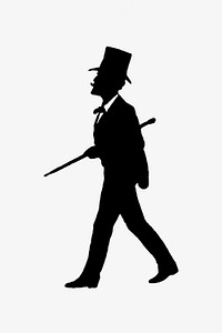 Gentleman silhouette from Mr.Grant Allen&#39;s New Story Michael&#39;s Crag With Marginal Illustrations in Silhouette, etc published by <a href="https://www.rawpixel.com/search/Leadenhall%20Press?sort=curated&amp;page=1">Leadenhall Press</a> (1893). Original from the British Library. Digitally enhanced by rawpixel.