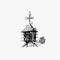 Drawing of a birdhouse