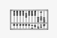 Drawing of an abacus