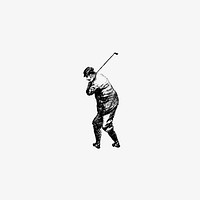Vintage golfer from Won at the Last Hole. A Golfing Romance, Etc published by Cassell & Co. (1893). Original from the British Library. Digitally enhanced by rawpixel.