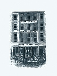 Drawing of a building facade