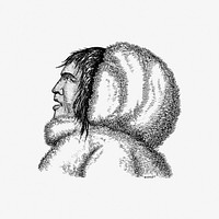 Eskimo from The last Franklin Expedition with Fox, Capt. McClintock (1860). Original from the British Library. Digitally enhanced by rawpixel.