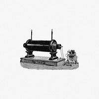 Drawing of an antique machine