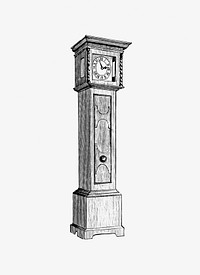 Drawing of a grandfather clock