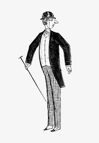 Drawing of a gentleman clothing