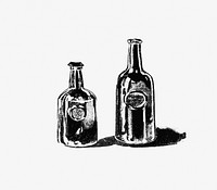 Old port wine bottles, date 1775 from Oporto, Old And New. Being A Historical Record Of The Port Wine Trade, etc published by <a href="https://www.rawpixel.com/search/H.E.%20Harper?sort=curated&amp;page=1">H.E. Harper</a> (1899). Original from the British Library. Digitally enhanced by rawpixel.
