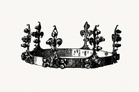Royal crown from The Torten Of The Hungarian Nation. Edits Silagyi S (1895). Original from the British Library. Digitally enhanced by rawpixel.
