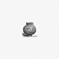Drawing of an antique pottery jar