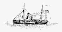 Drawing of a shipwreck