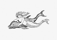 https://www.rawpixel.com/search/Laura%20Troubridge?sort=curated&page=1Mermaid from The Story Of The Mermaiden, Adapted From The German Of Hans Andersen illustrated by Laura Troubridge (1888). Original from the British Library. Digitally enhanced by rawpixel.